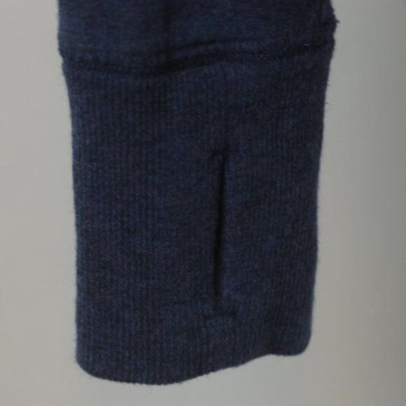 Athleta Women's Small Blue Scoop Neck V-Back Tunic Length Activewear Sweatshirt - Picture 5 of 8